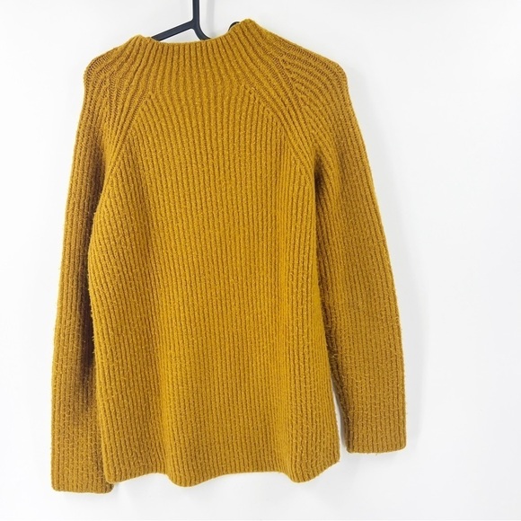✅ MADEWELL MUSTARD Northfield Mock Neck WOOL BLEND Sweater SIZE XS - Picture 5 of 6